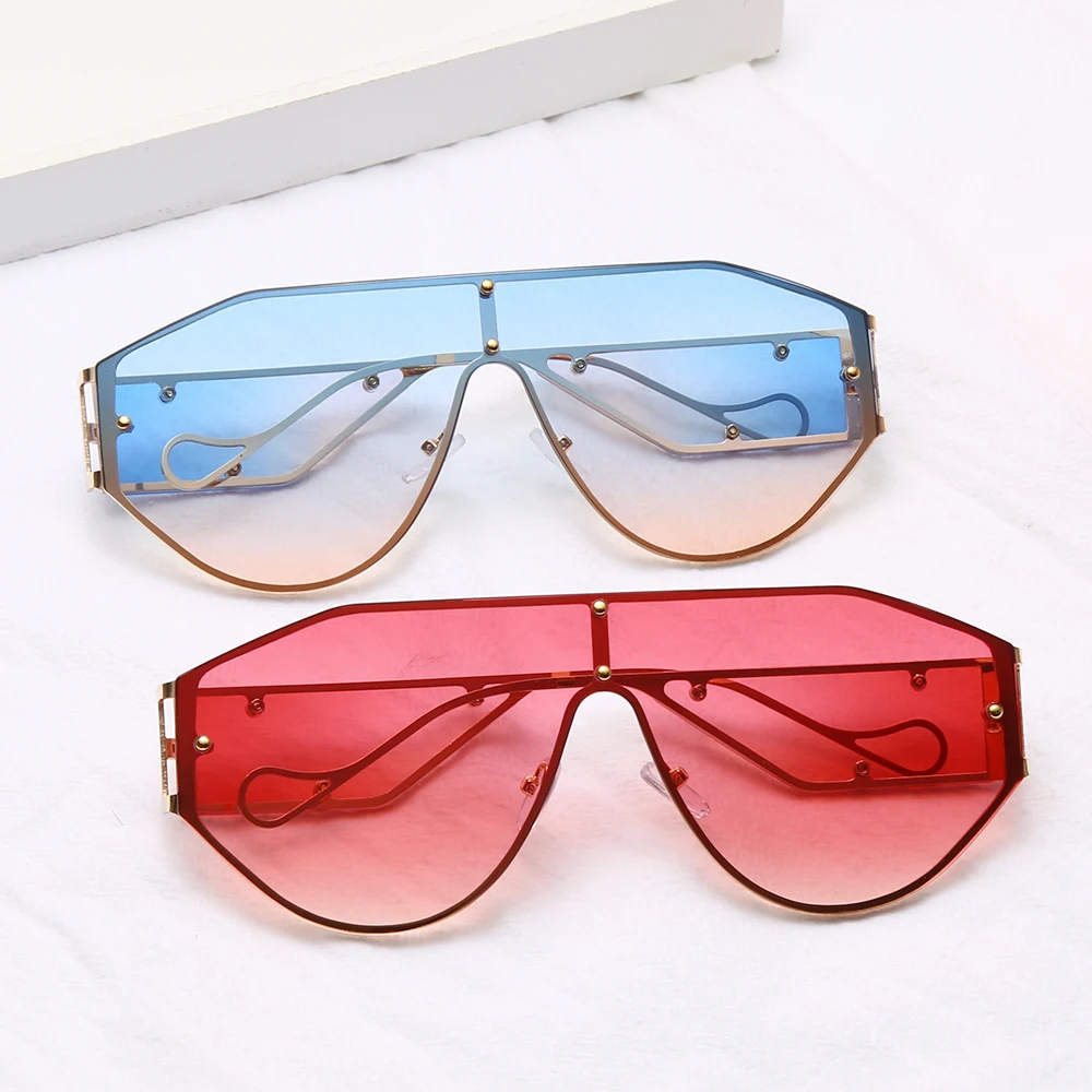 

Sunglasses New Women Oversized Sun glasses Men Shades Sunglass Luxury Brand Metal Trend Unique Female Eyewear