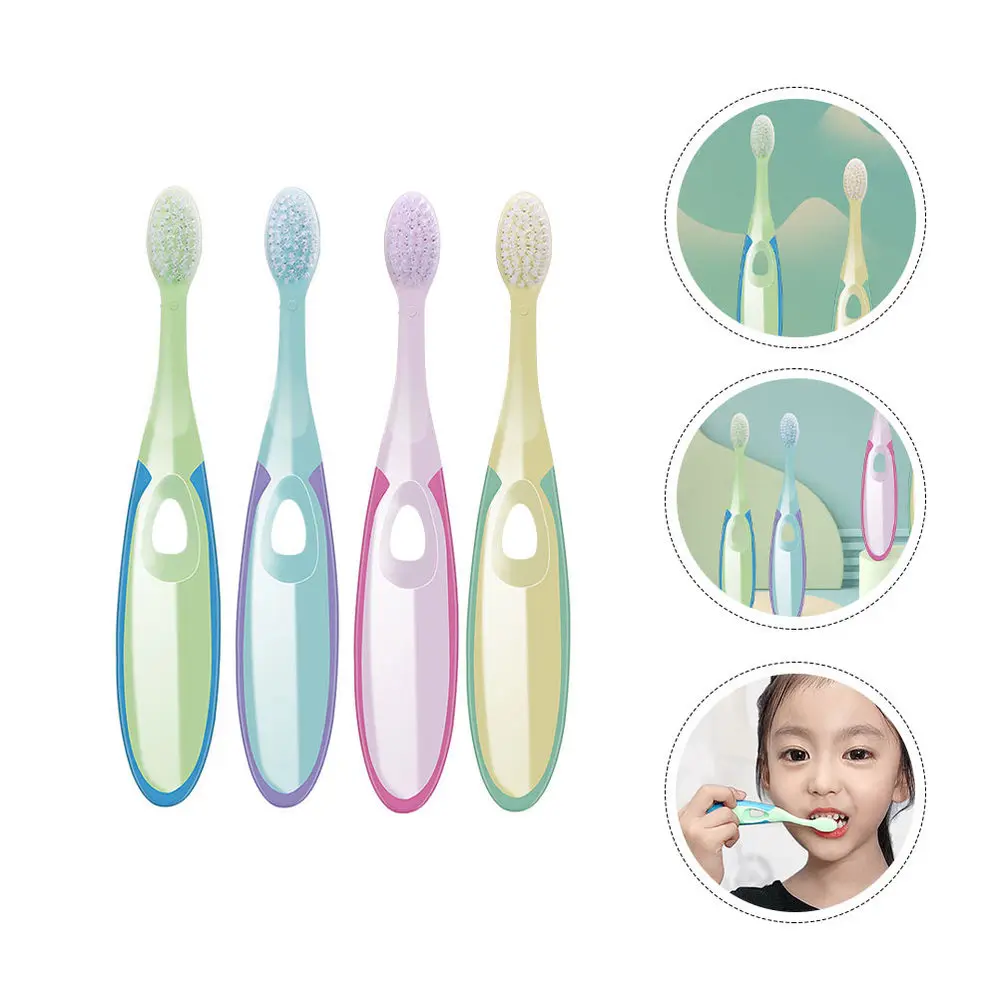 

4pcs Children Toothbrush Handheld Toothbrush Care Tool (Assorted Color)