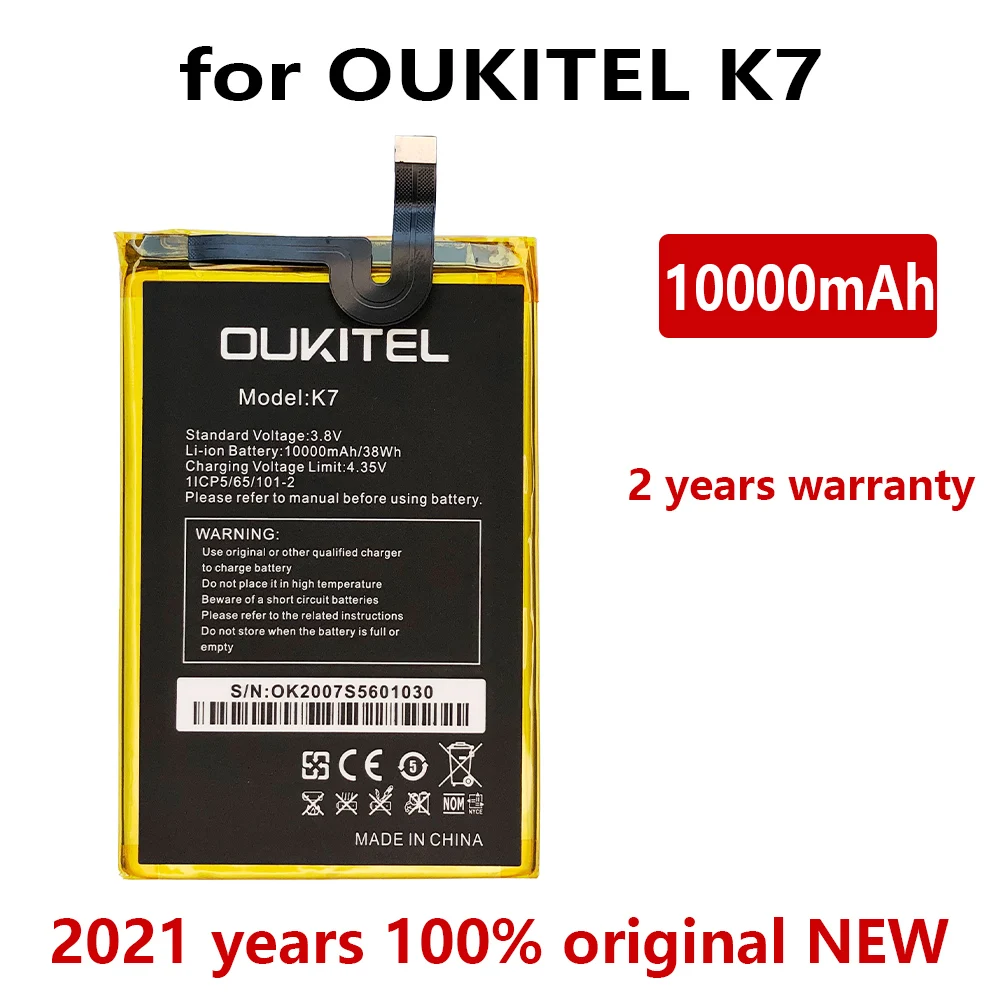 

100% Original K7 10000mAh Replacement battery For Oukitel K7 High Quality Batteries Bateria With Tracking number