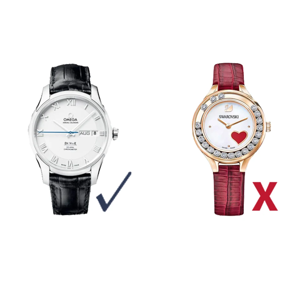 Ремешок из натуральной кожи для наручных часов браслет со стальной пряжкой 20 мм