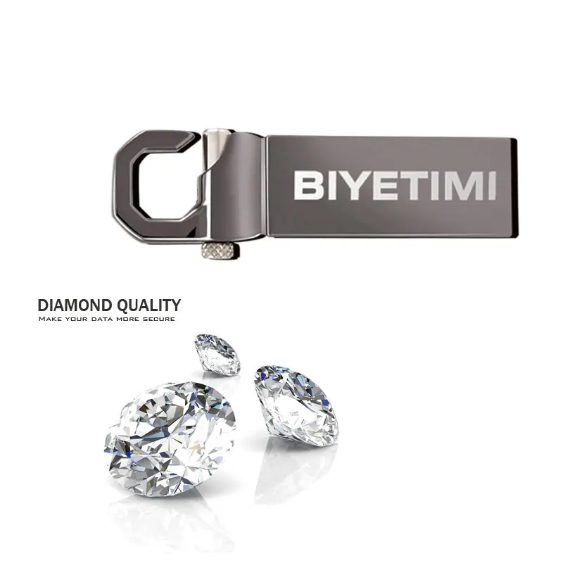 Новинка Usb 2,0, USB флеш-накопитель Biyetimi для ПК, 64 ГБ, 32 ГБ, 16 ГБ, 4 Гб, металлическая флешка, высокоскоростной флеш-накопитель, USB флешка с реальной емкостью