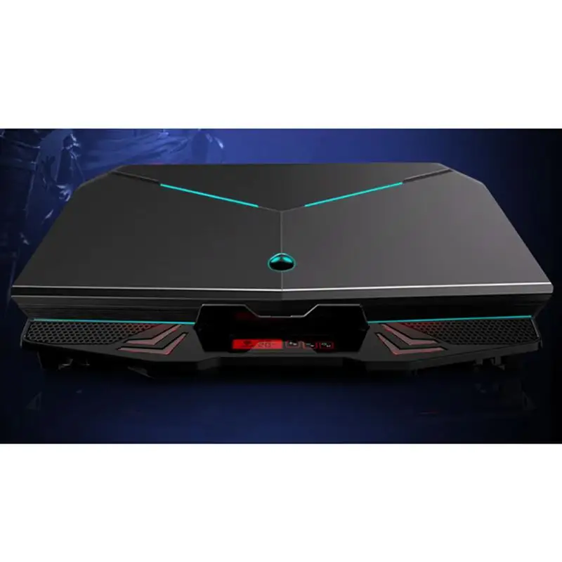 17 дюймовый игровой кулер для ноутбука 5 вентиляторов светодиодный экран два USB