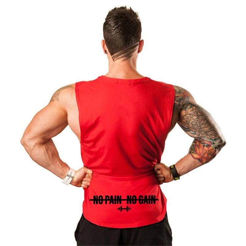 

New fashion Summer cotton sleeveless shirts tank top men Fitness shirt mens singlet Bodybuilding workout gym vest fitness men