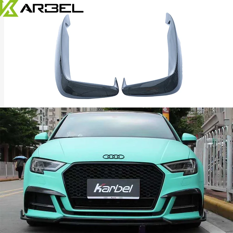 

For Audi A3 S3 Sline carbon fiber Bumper Fins Canard hatchback 2017-2019
