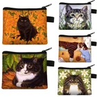 Милый портмоне кошка для девочек, как короткошерстной кошки, с изображением котенка; Монетница Mini Card сумка кошелек женская хозяйственная сумка для монет