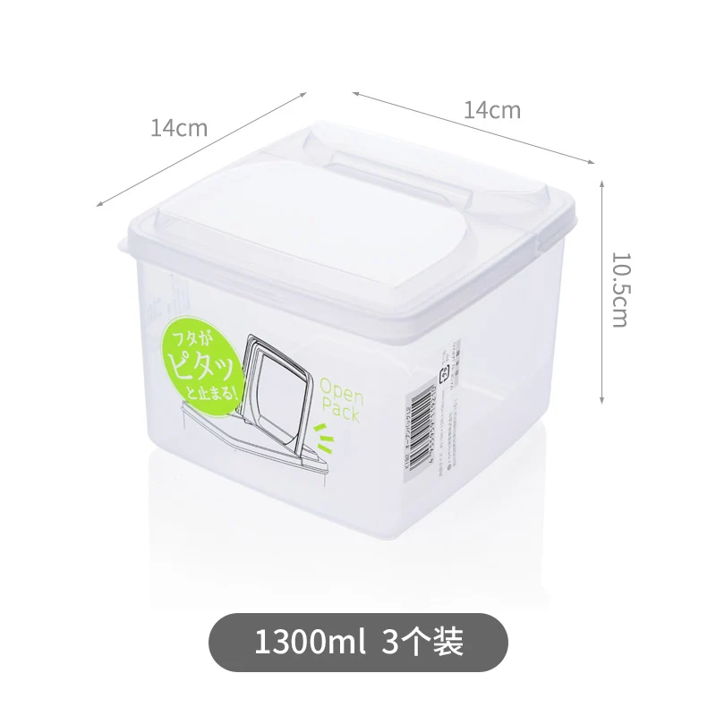 

Pantry Container Set Kitchen Plastic Storage Box Transparent Container Kitchen Accessories Rangement Cuisine Home Storage EC50SN