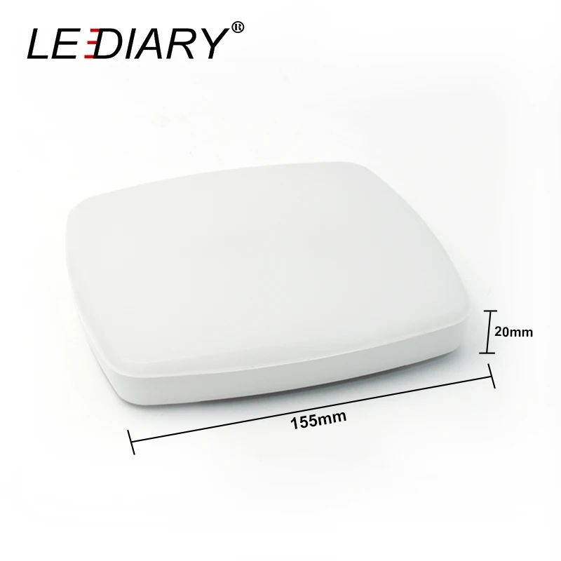 LEDIARY-Lámpara ultrafina de Panel de techo de luz LED, 220V, 15W, 15cm, superbrillante, tornillo de luz de armario, accesorio de iluminación fijo