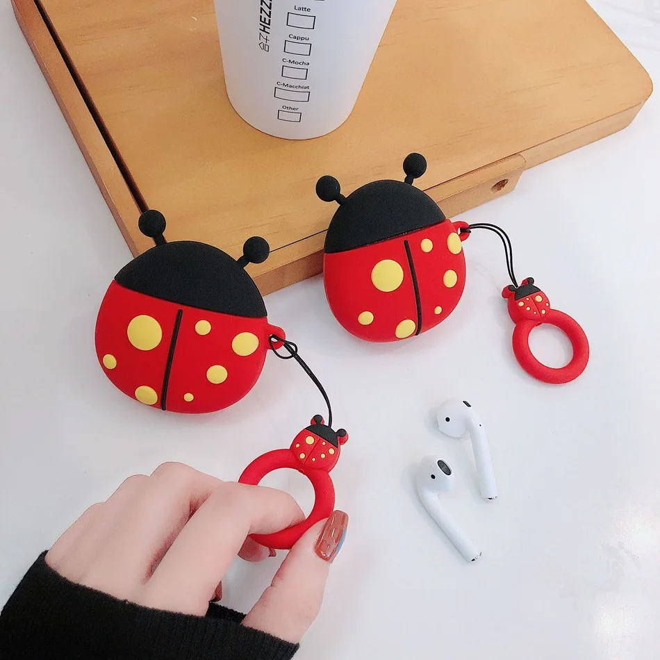 Чехол для наушников Airpods 2 3D единорог силиконовый мягкий чехол 1 гарнитуры