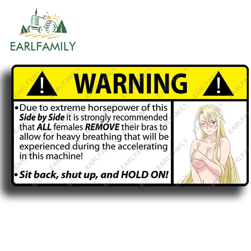 EARLFAMILY 13 см x 6 7 для Гидроциклов лошадиных сил без бюстгальтера Предупреждение