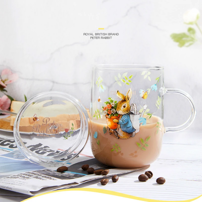 Кролик Питер аниме бренд подлинный Nespresso Крышка для кофейной чашки Oat стеклянный стакан молока Экологичные Xicaras Tazas Para кафе Copo glass es