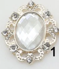 1 Ywxinxi Горячие 10 шт./lot25*30 металлический сплав стразы пряжка с плоской задней стороной для декорирования вестибюлей поделки Рождественские украшения аксессуары - Цвет: 1