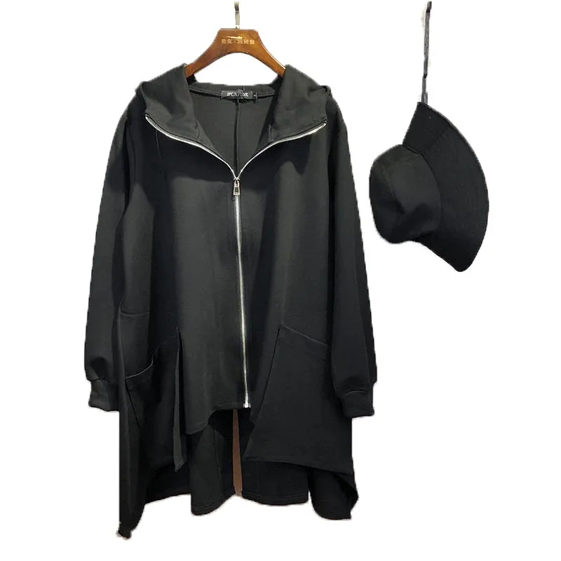 Мужская свободная тонкая ветровка с капюшоном модная дизайнерская
