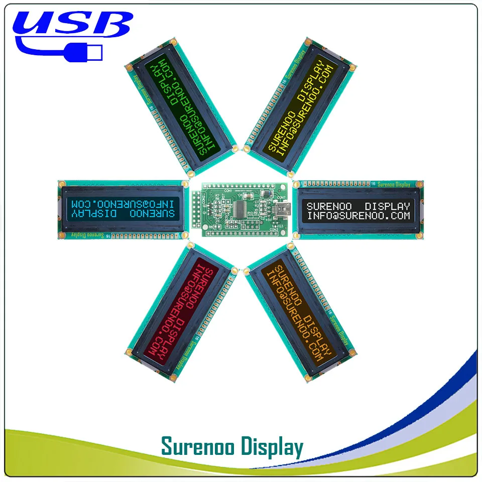 ЖК дисплей 2USB USB 162 16X2 1602 символьный модуль панель экрана подходящий Smartie & AIDA64 для