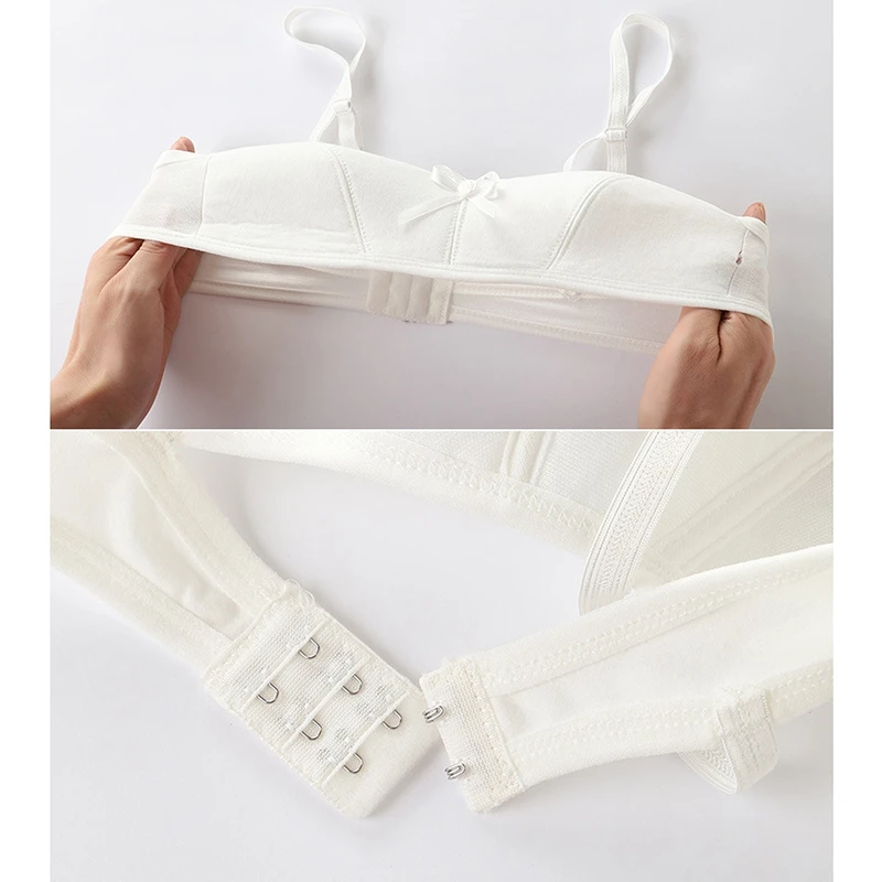 3Pcs/Lot Girls Training Bra Cotton Kids Underwear Wireless Teens Puberty Clothing Undergarment Clothes 10-16Y Bras Vest | Мать и ребенок