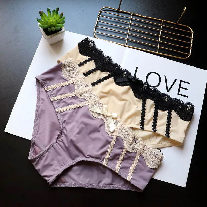 

Женские кружевные трусики с вышивкой, прозрачные бесшовные трусики-стринги из вискозы