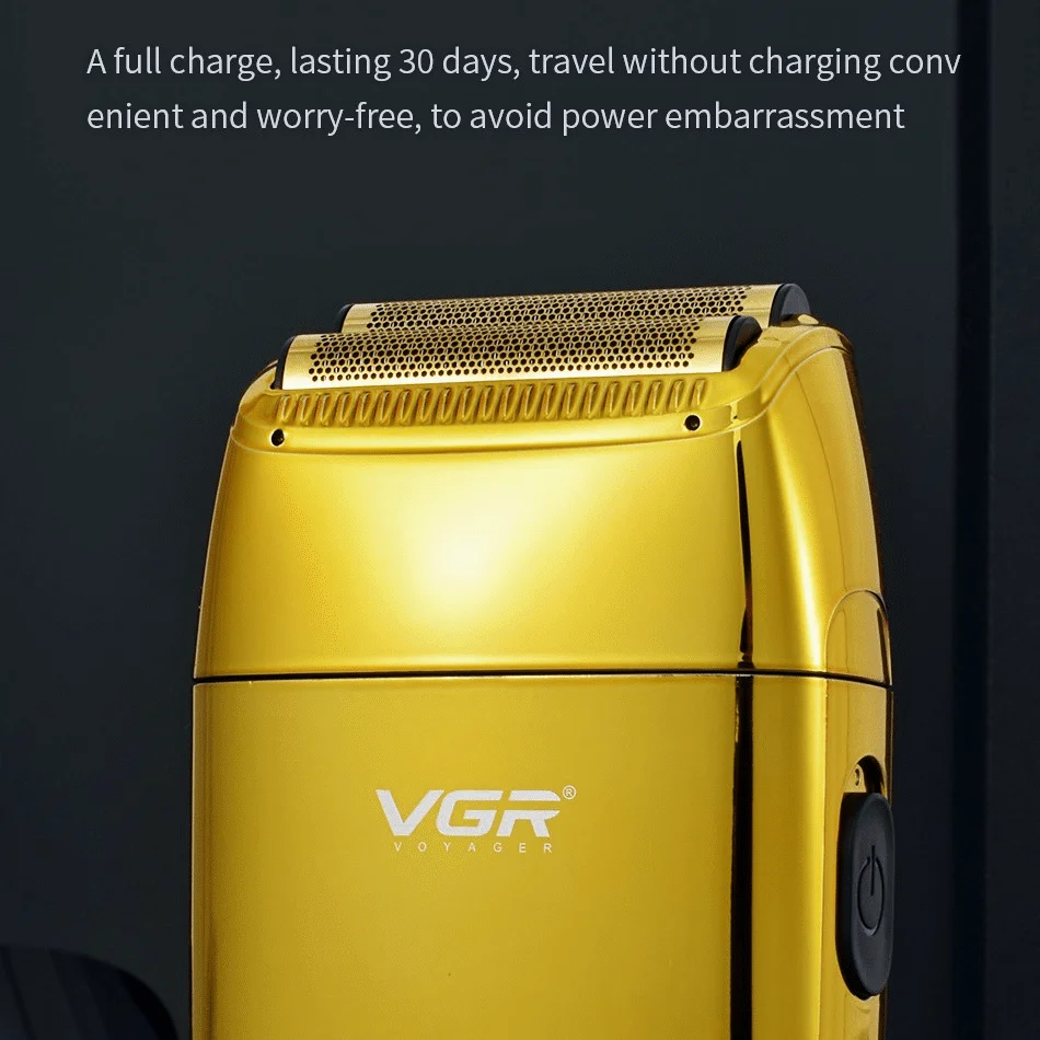 VGR Electric Shaver Metal Body Beard Trimmer Electric Razor For Men Beard Cutting Machine LED Digital Display USB Charging V-399 enlarge