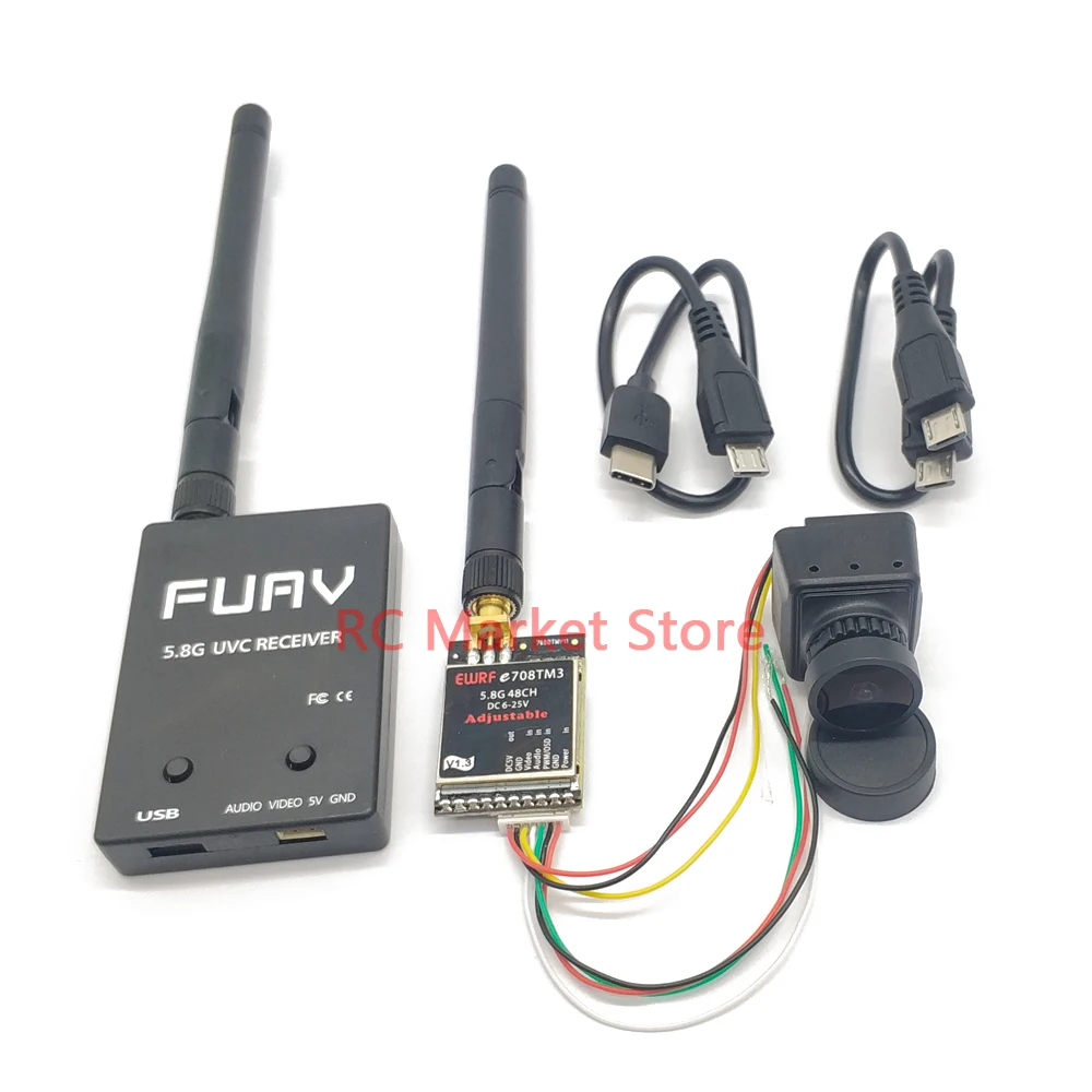 Простой в использовании 5 8G FPV приемник UVC видео Downlink OTG VR Android Phone + 25mW/200mW/600m