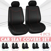 4 pcs car seat covers compatible fit most car truck suv or van 100 breathable seats interior accessories black seat covers