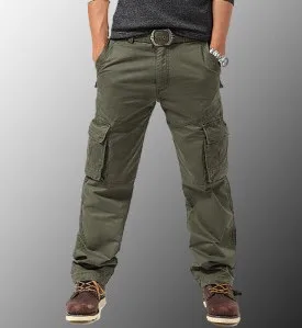 Мужские однотонные уличные брюки молодежные карго из 2021 хлопка 100%|Повседневные