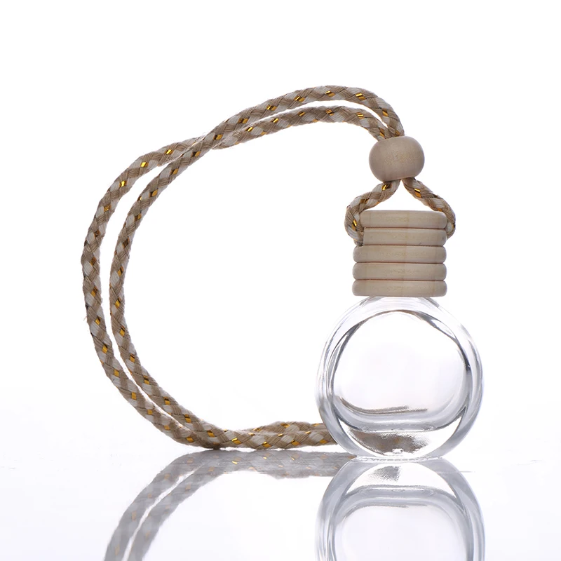 

1Pc 8ml Car hanging empty glass perfume bottles pendant car ornament