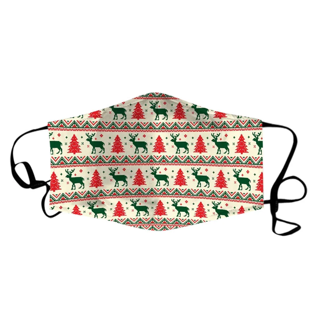 

mscara masque 10pc Christmas Print Mouth Masks for Protection Face Mask Washable Earloop Mask mascarilla