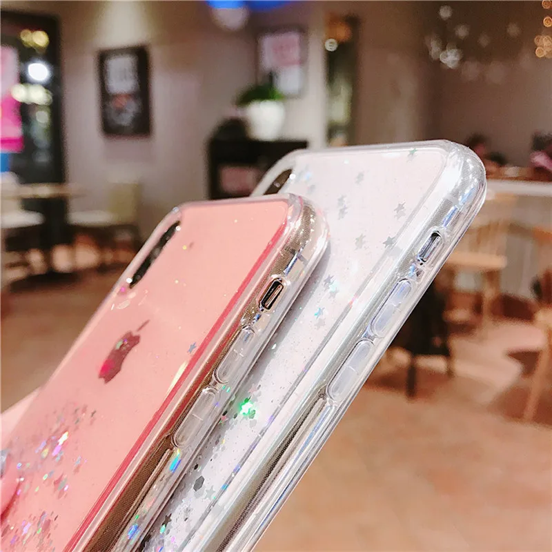 Lovebay блестящий чехол с блестками для iphone 11, 8, 7 Plus, 6, 6 S, прозрачный мягкий чехол из ТПУ для iphone 11 Pro, X, XR, XS Max, задняя крышка