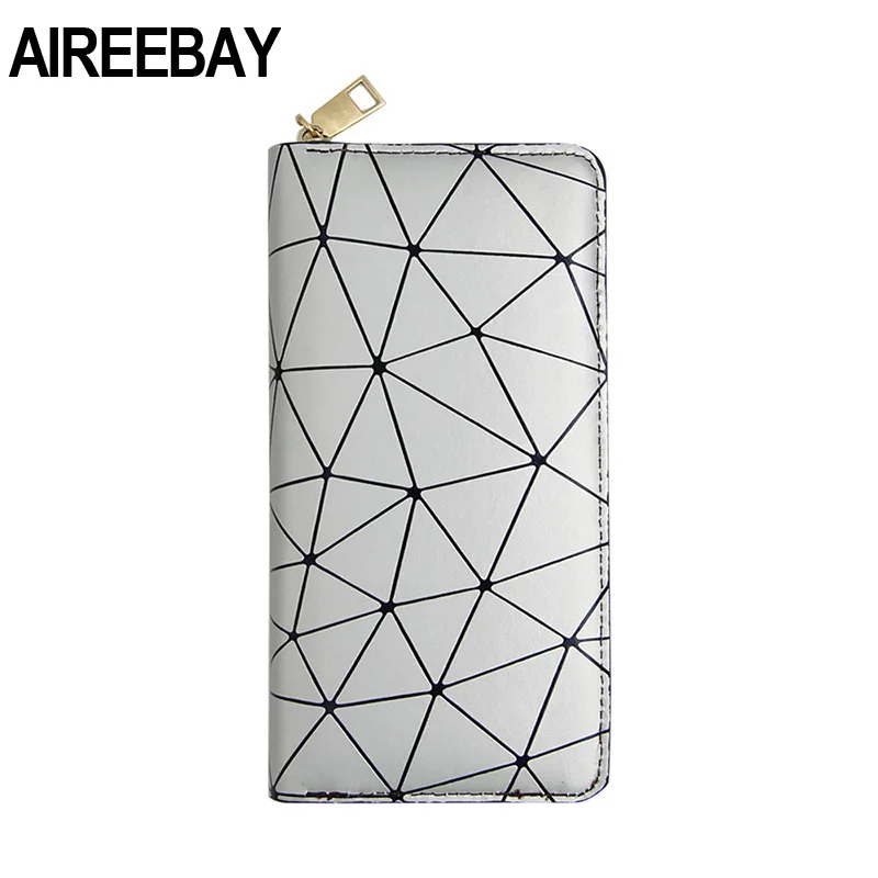 Женский голографический кошелек AIREEBAY на молнии тонкие женские кошельки с