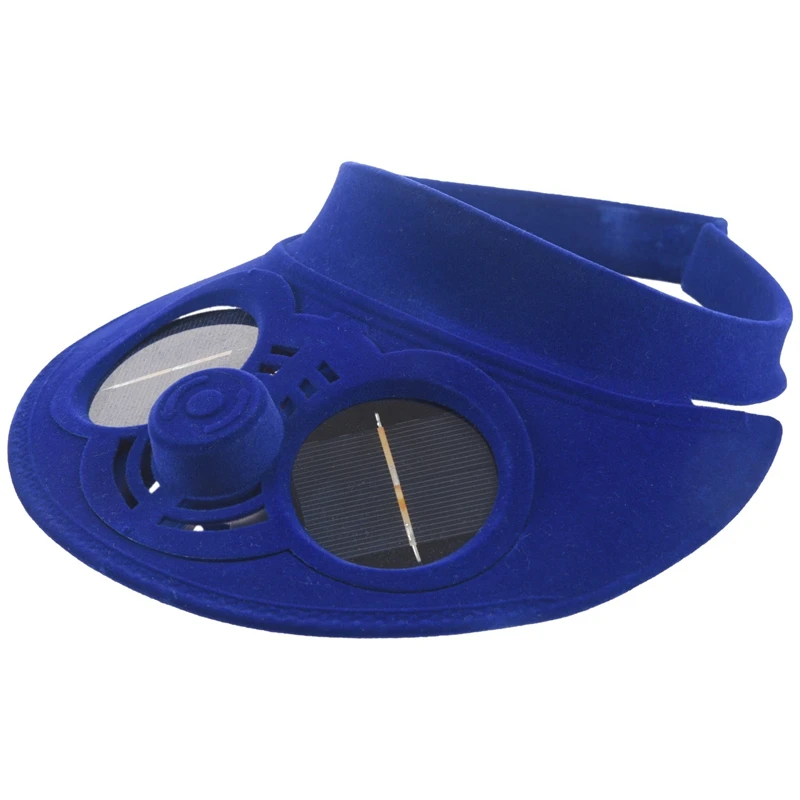 Синяя летняя спортивная уличная Кепка с солнечным вентилятором охлаждающим