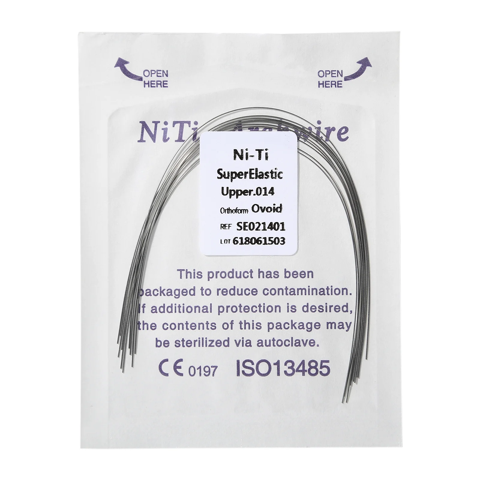 200pcs/20Packs Orthodontic Dental Super Elastic Oval Form Niti Round dental   Arch Wire upper 10pack + lower 10 pack .