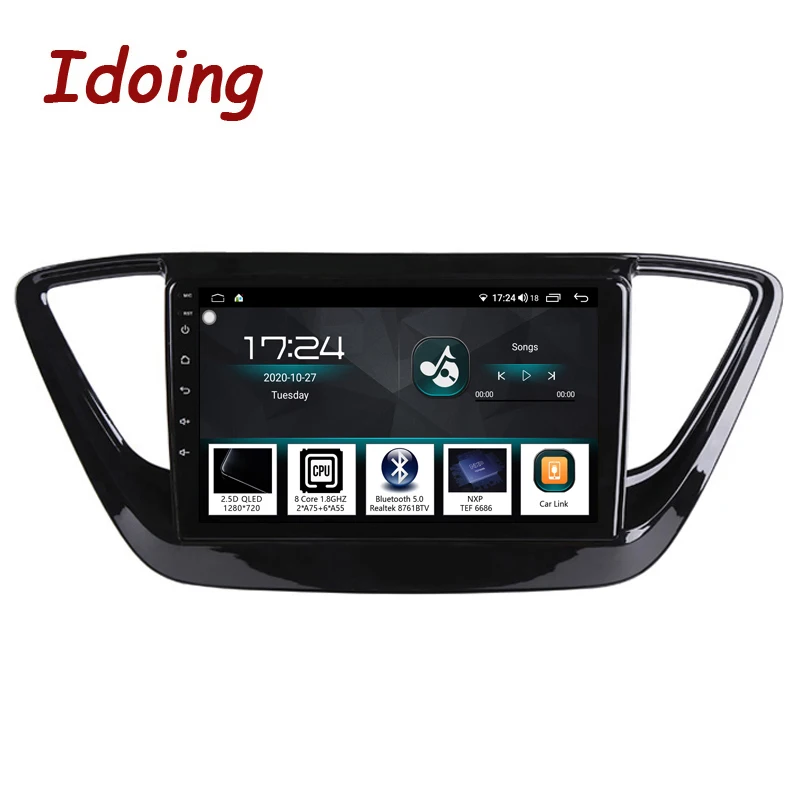 

Idoing 9 "автомобильный стерео Android Авто Радио Vedio плеер для Hyundai Verna Solaris 2 2016-2018 головное устройство GPS Навигация Аудио No 2Din