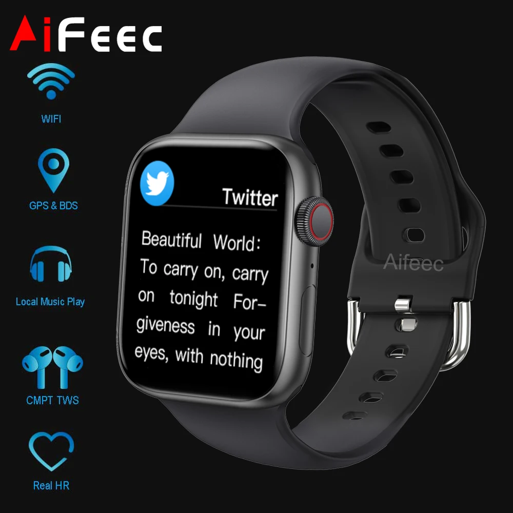 Wi Fi GPS Smart Watch Series 6 1G Оперативная память для хранения музыки Беспроводной заряда