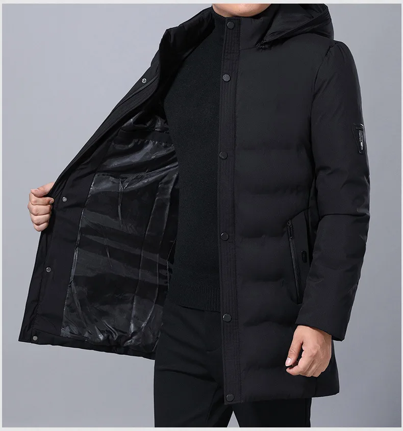 New Men's Winter Jacket High Quality Thick Winter Middle-Aged Warm Long Coat Cotton Clothes Men Parkas Large Size 5XL