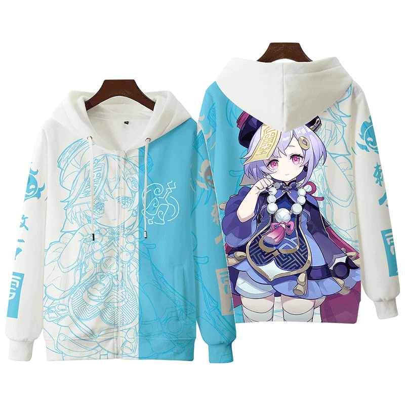 

Funny Game Genshin Impact 3D Kids Zipper Hoodies High Street Fashion Zipper Sweatshirt Cute Boys Girls Spring Autumn Clothes