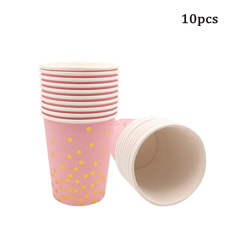 Столовые салфетки в розовую точку скатерть одноразовая посуда для девочек дня