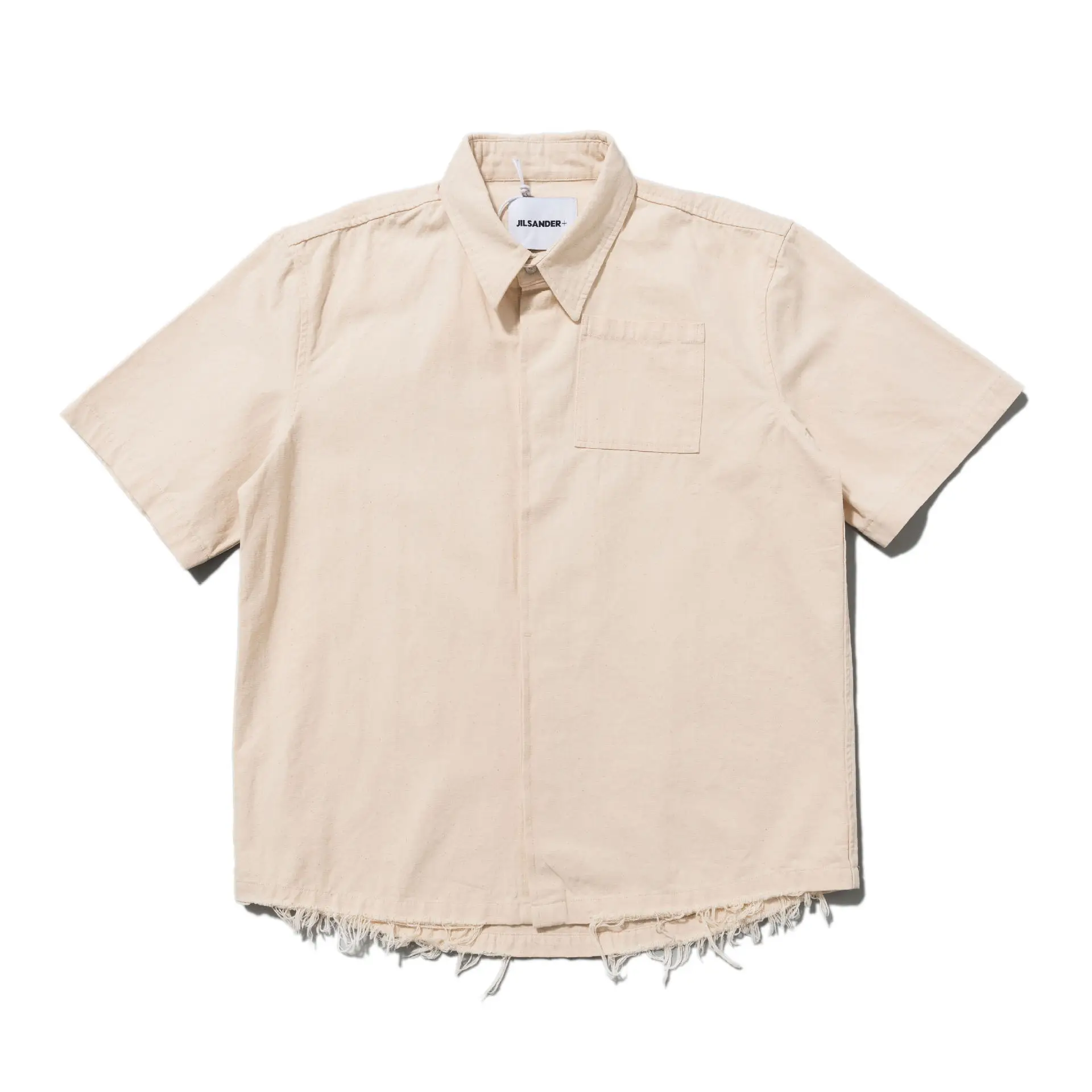 

2021fw Men's Summer Short Sleeve Shirt 1:1 Jil Sander High Street Brand Loose Oversize 100% Cotton Unisex Hip Hop Shirt