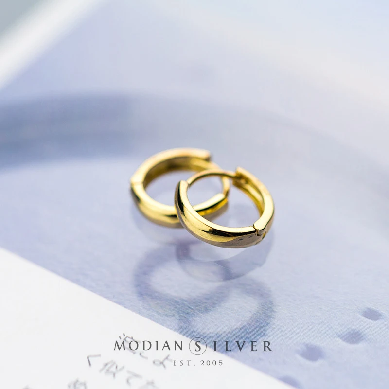 Modian Круглый Простой золотистый браслеты с подвесками женские серьги кольца