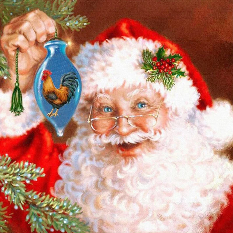 5D алмазная картина сделай сам вышивка крестиком Санта Клаус 3D круглые картины