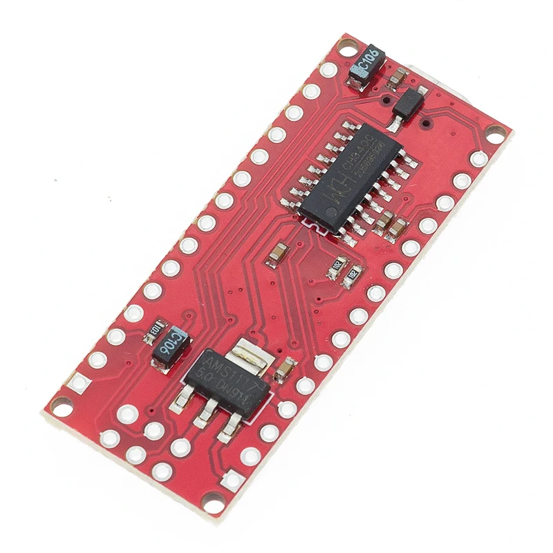 Контроллер Nano Micro USB совместимый с Загрузчиком V3 красный для arduino CH340 драйвер 16 МГц
