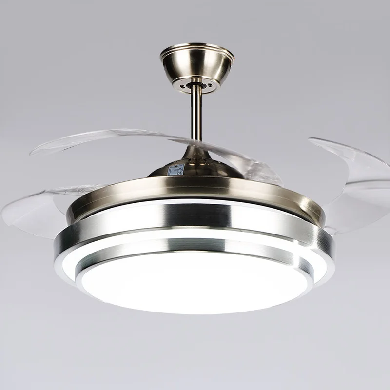 Светодиодный Невидимый потолочный вентилятор светсветильник для спальни с