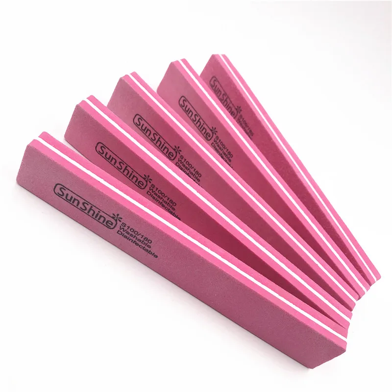 5 шт./лот квадратный Солнечный свет 100/180 триммер пилка для ногтей буфер губка Лайм