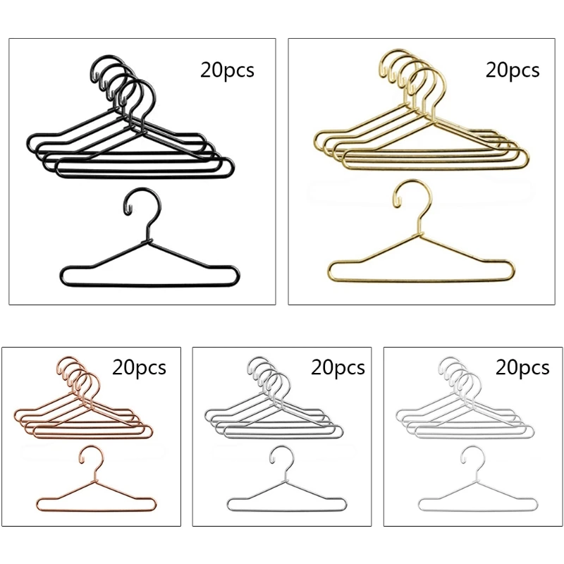 

20pcs Metal Doll Hangers Doll Accessories For Babie Blyth 1/6 Doll Cloth