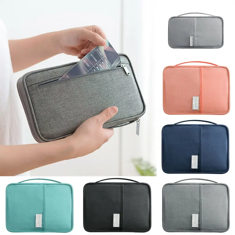 

Travel Wallet Family Passport Holder Ticket Card Trip Document Organizer Case