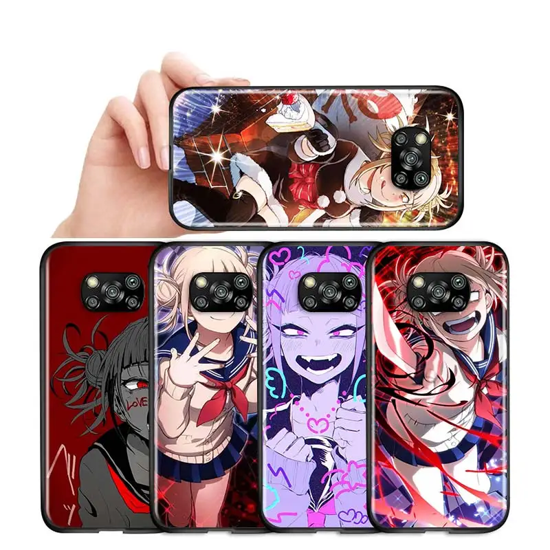 

Anime Himiko Toga Boku For Xiaomi Civi Poco X3 NFC F3 GT M3 M2 X2 F2 Pro C3 F1 Play Mix 3 A2 A1 6X 5X Black Soft Phone Case