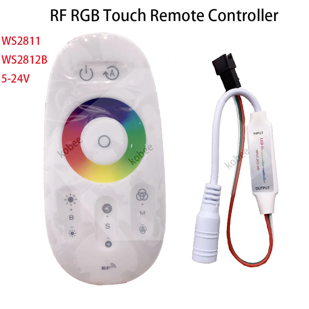 2 4G контроллер светодиодных лент RF RGB WS2811 сенсорный мини DC5-24V для WS2812B SK6812 прибор