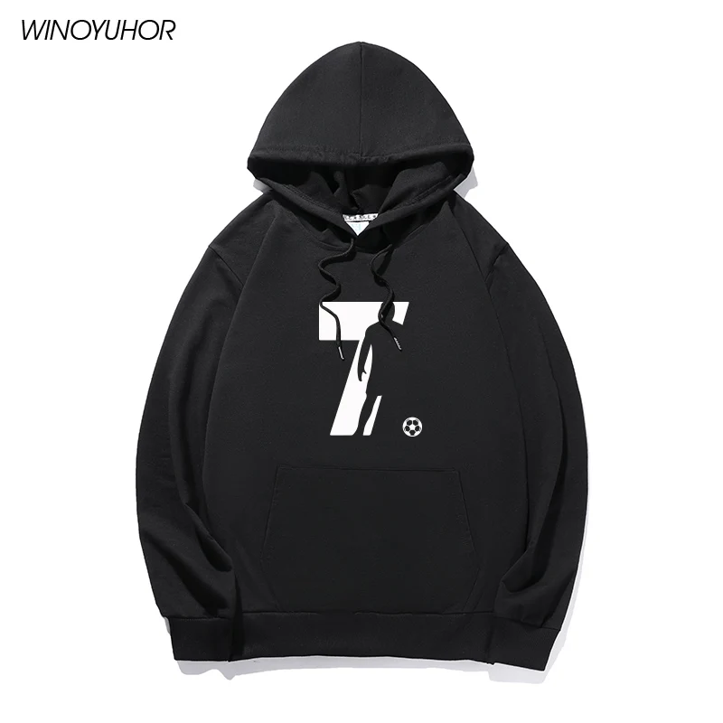 Новые модные толстовки с Роналду мужские зимние топы длинным рукавом CR7 для