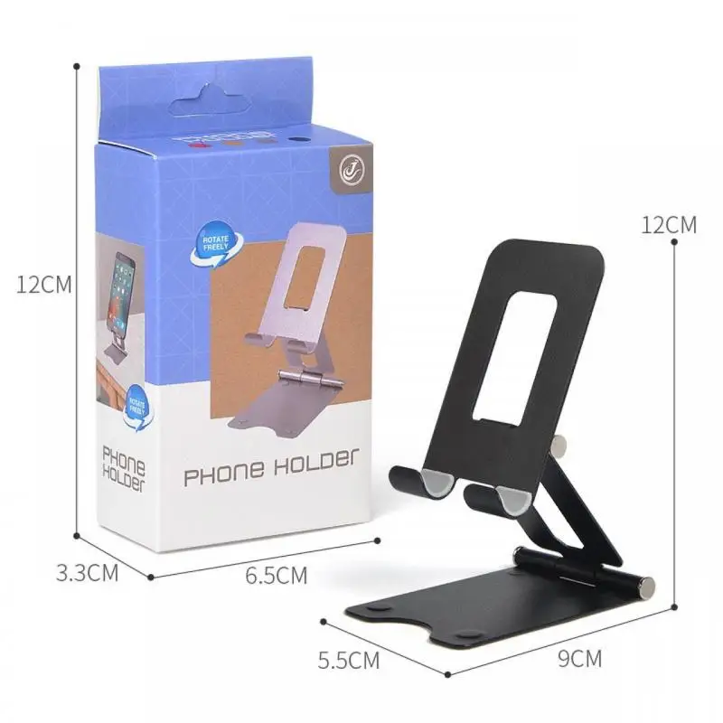 

Aluminum Desktop Tablet Phone Stand Holder Universal Adjustable Double Folding Durable For IPhone Samsung Huawei Xiaomi Tablets