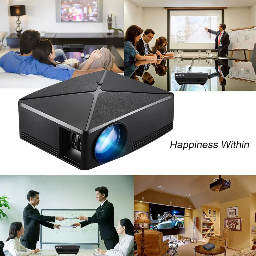 Проектор с поддержкой Wi Fi и Bluetooth для Android 6 0 видеопроектор HD HDMI совместимый 3D 4K