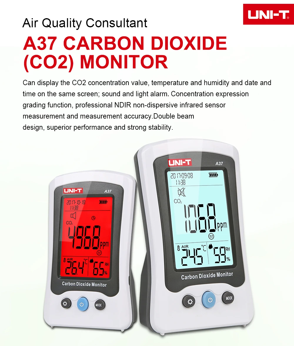 A37 цифровой детектор качества воздуха внутренний/открытый HCHO& TVOC тестер CO2 метр монитор тестер с перезаряжаемой батареей