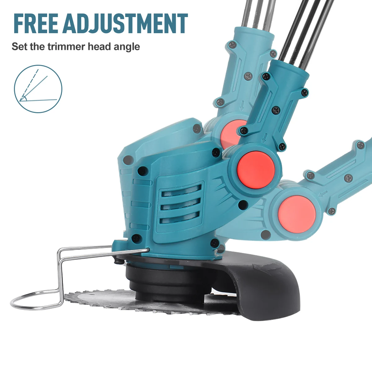 1800W Electric Grass Trimmer Cordless Lawn Mower Hedge Trimmer Adjustable Handheld Garden Pruning Power Tool for Makita Battery