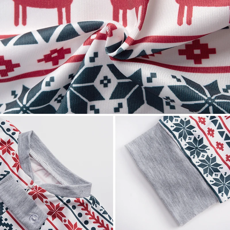 Conjunto de pijamas a juego para madre, padre y ni&ntilde;os, ropa de dormir de aspecto familiar, peleles para beb&eacute; y Ni&ntilde;a-3
